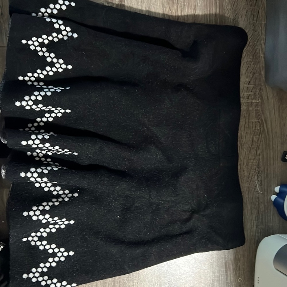 White and Black Skirt